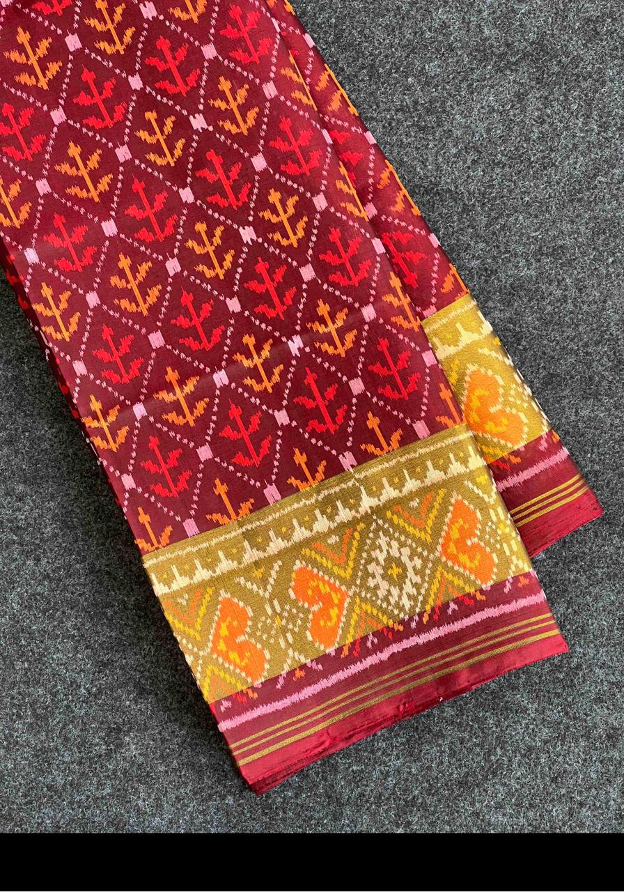 Hand woven Rajkot Ikkat Patola Silk Saree 16000/- + Shipping