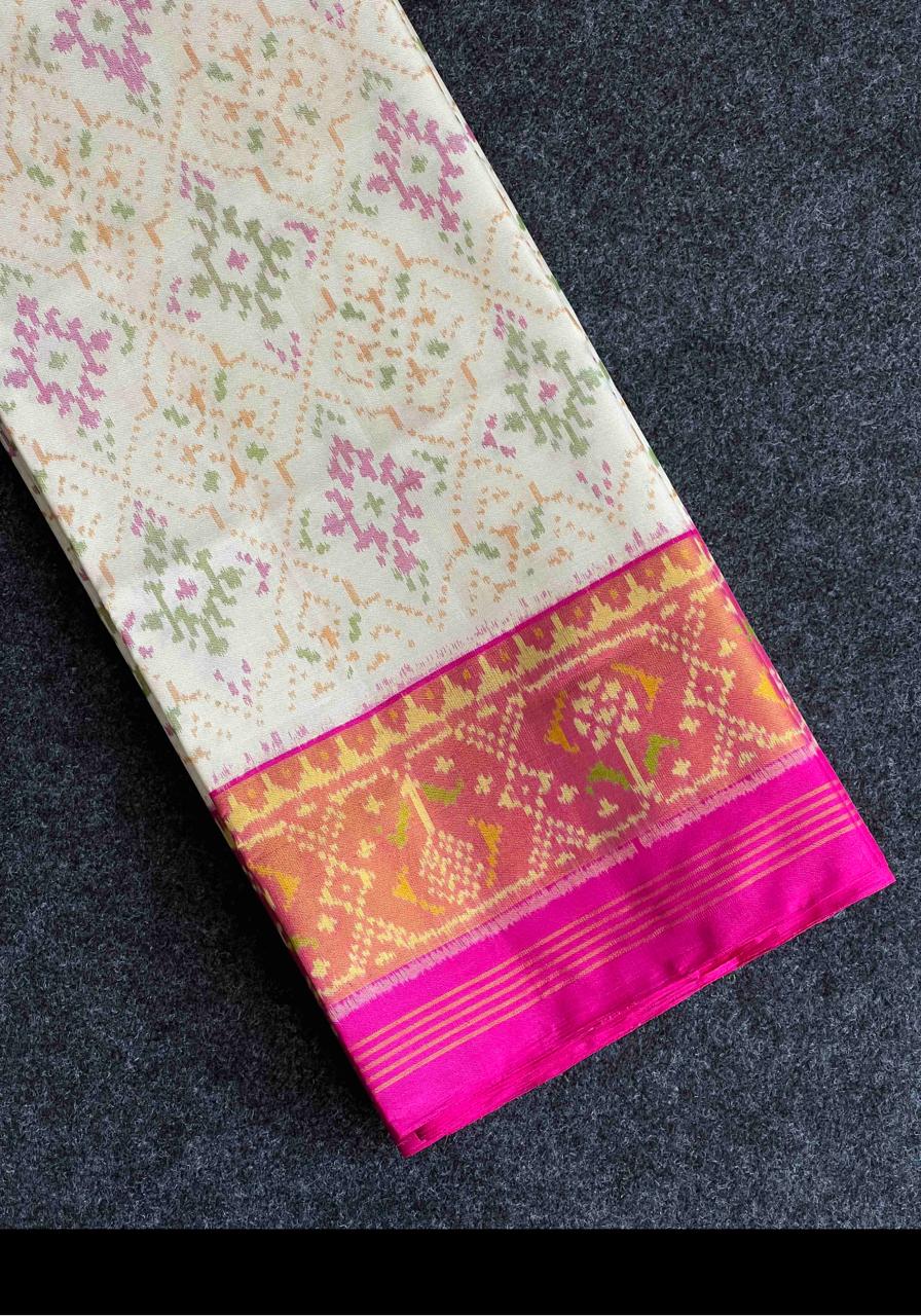 Hand woven Rajkot Ikkat Patola Silk Saree 16000/- + Shipping