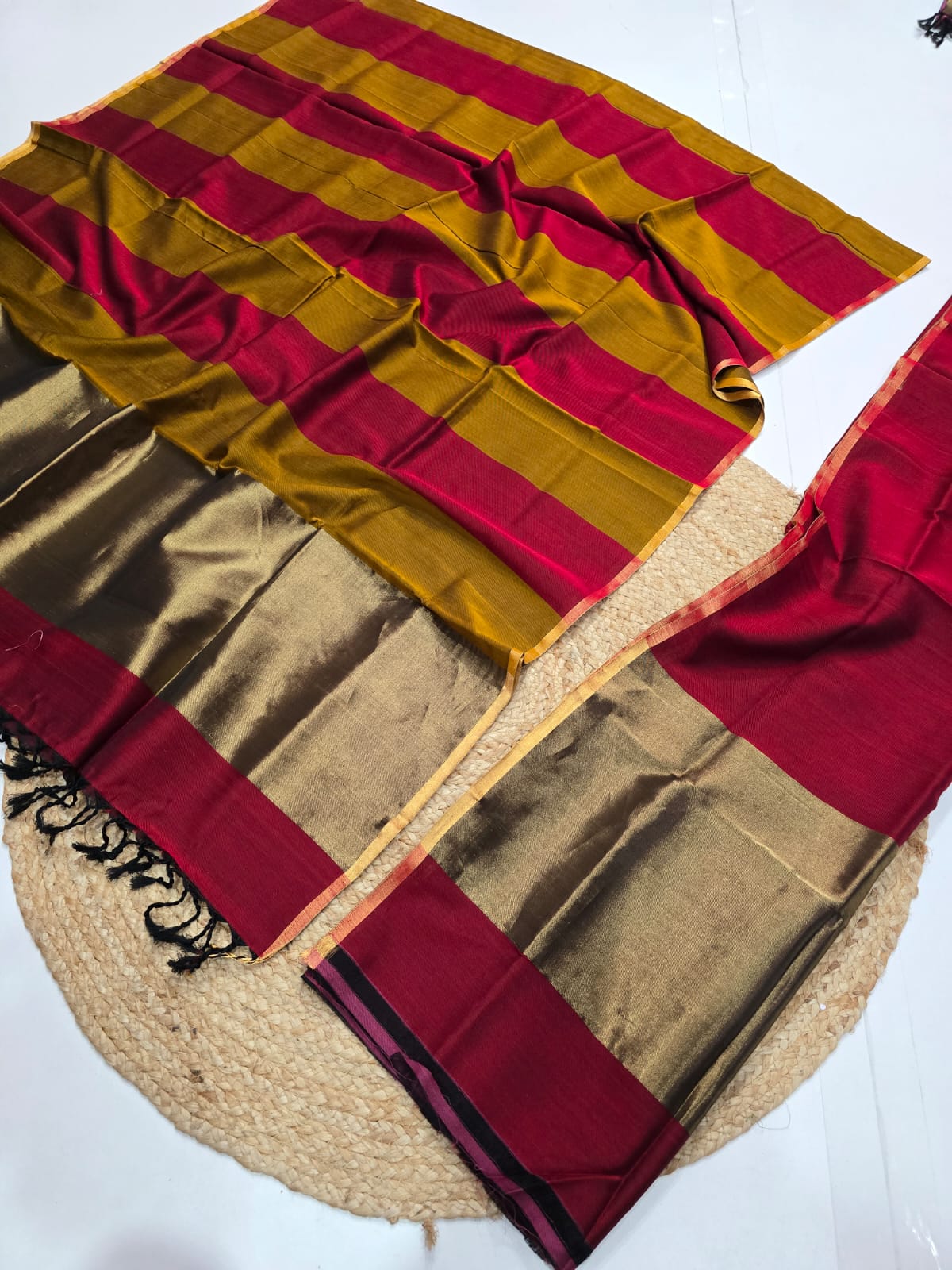 Traditional Maheshwari Handloom 4 Pedal weaving 2 Piece dress material 3500/- + Shipping