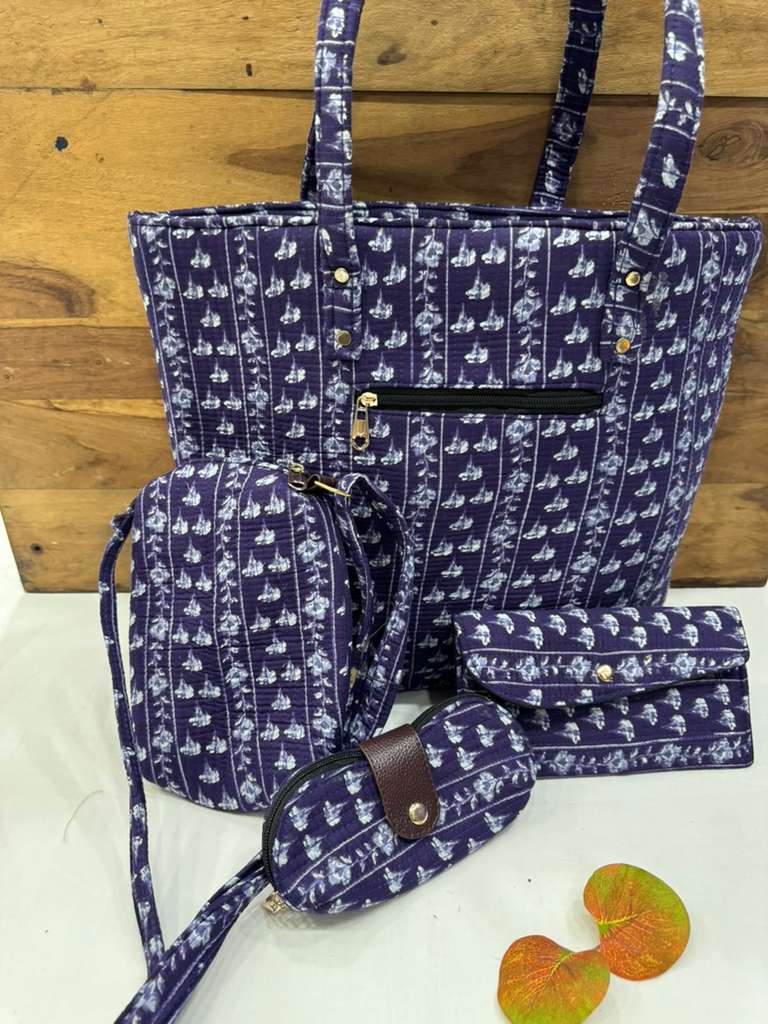 Jaipuri Printed kantha bag set @1000/- +Shipping 