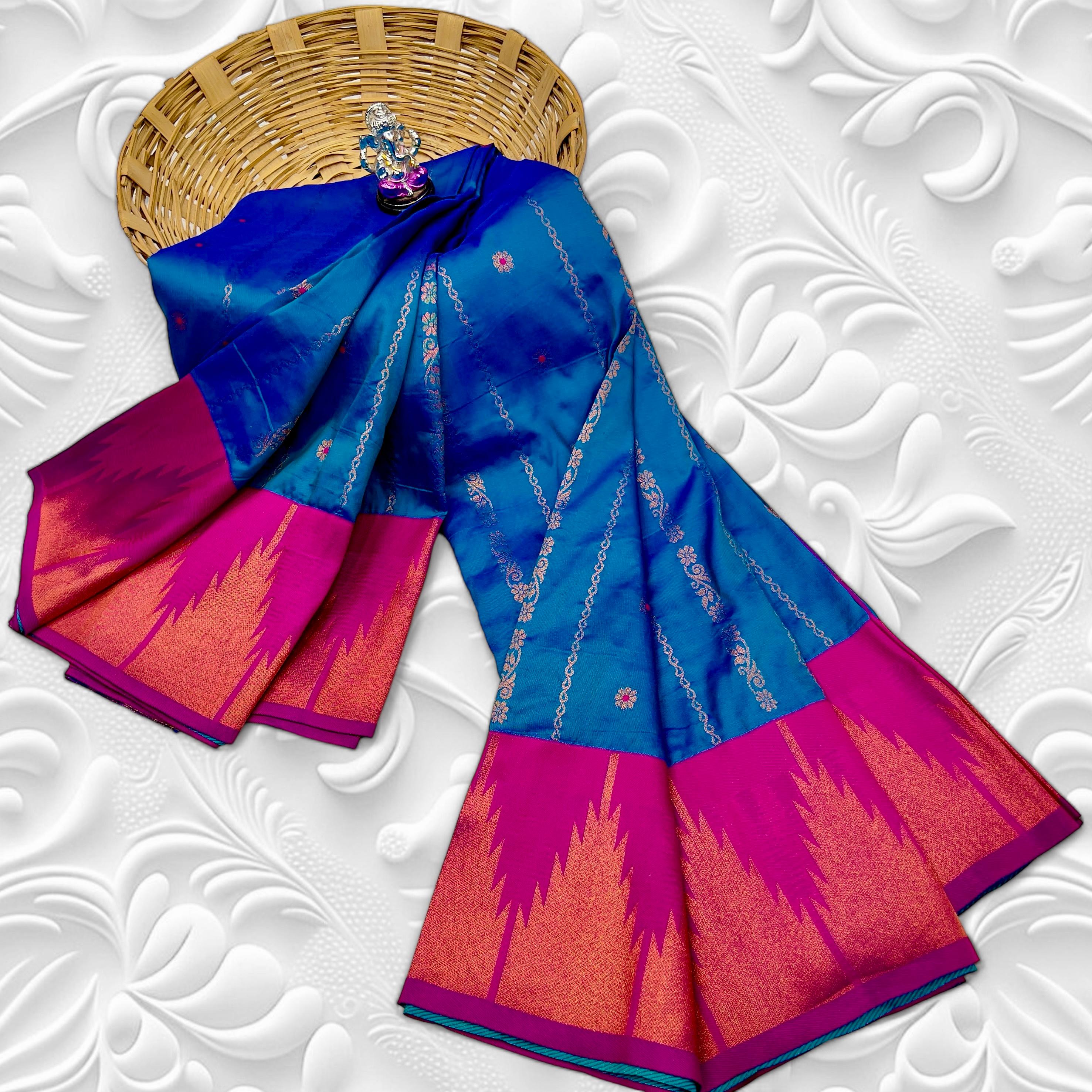 Beautiful Temple Irkal Paithani Silk Saree 3000/- + Shipping