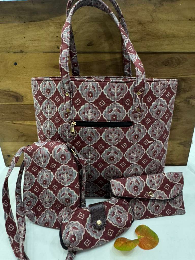 Jaipuri Printed kantha bag set @1000/- +Shipping