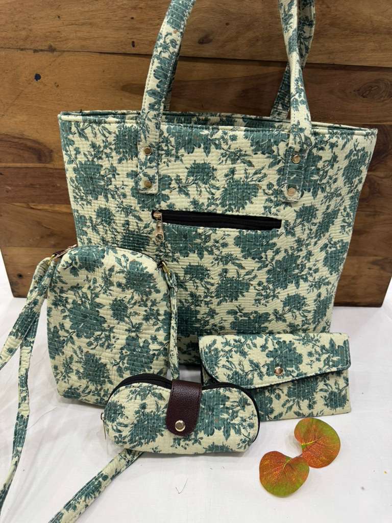Jaipuri handcrafted Floral Print Bag Set 1000/- Shipping