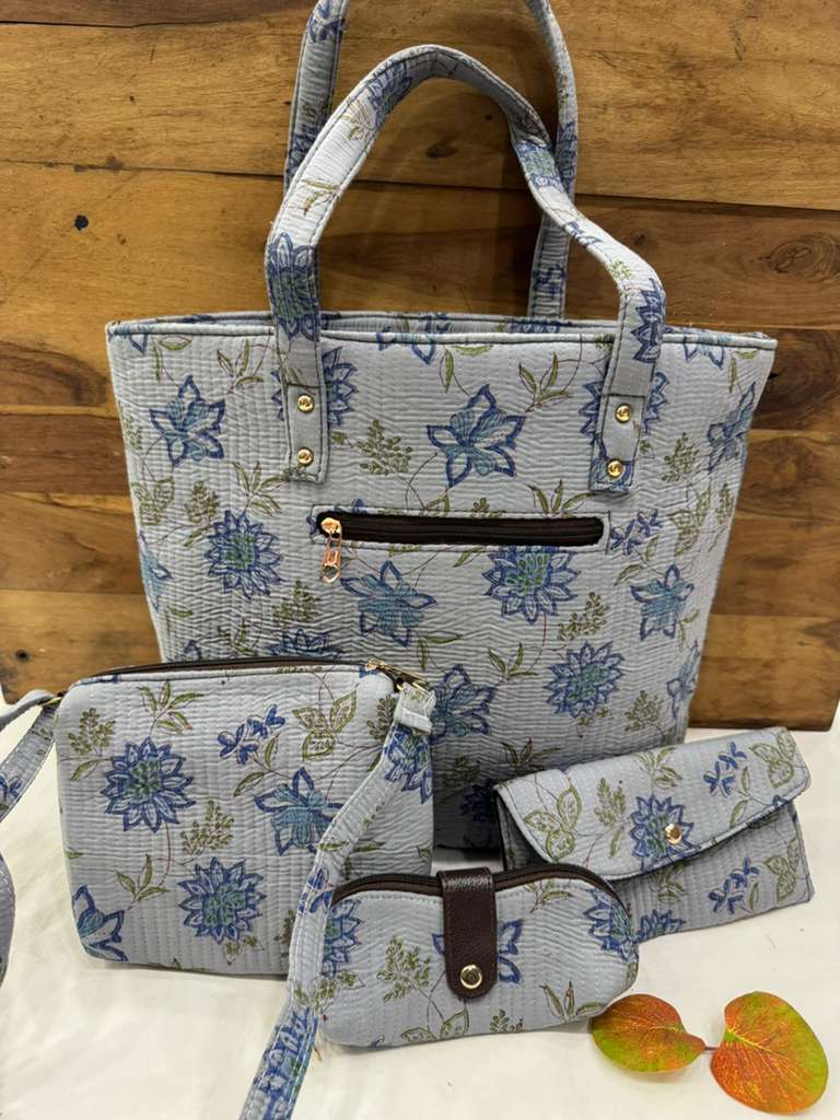 Jaipuri Printed kantha bag set @1000/- +Shipping