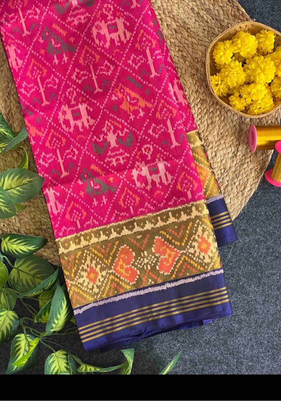 Hand woven Rajkot Ikkat Patola Silk Saree 16000/- + Shipping