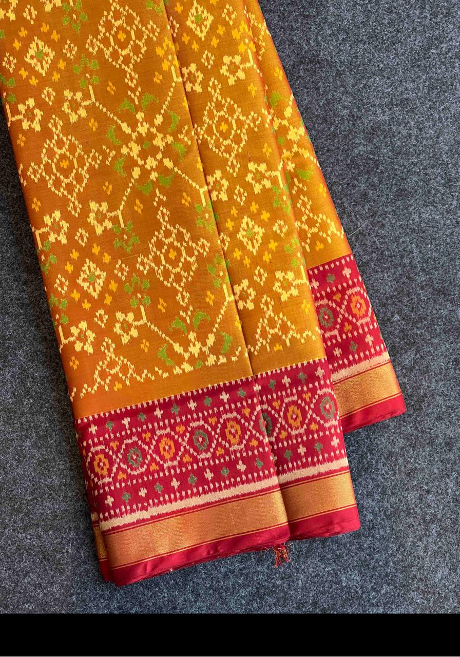 Hand woven Rajkot Ikkat Patola Silk Saree 16000/- + Shipping