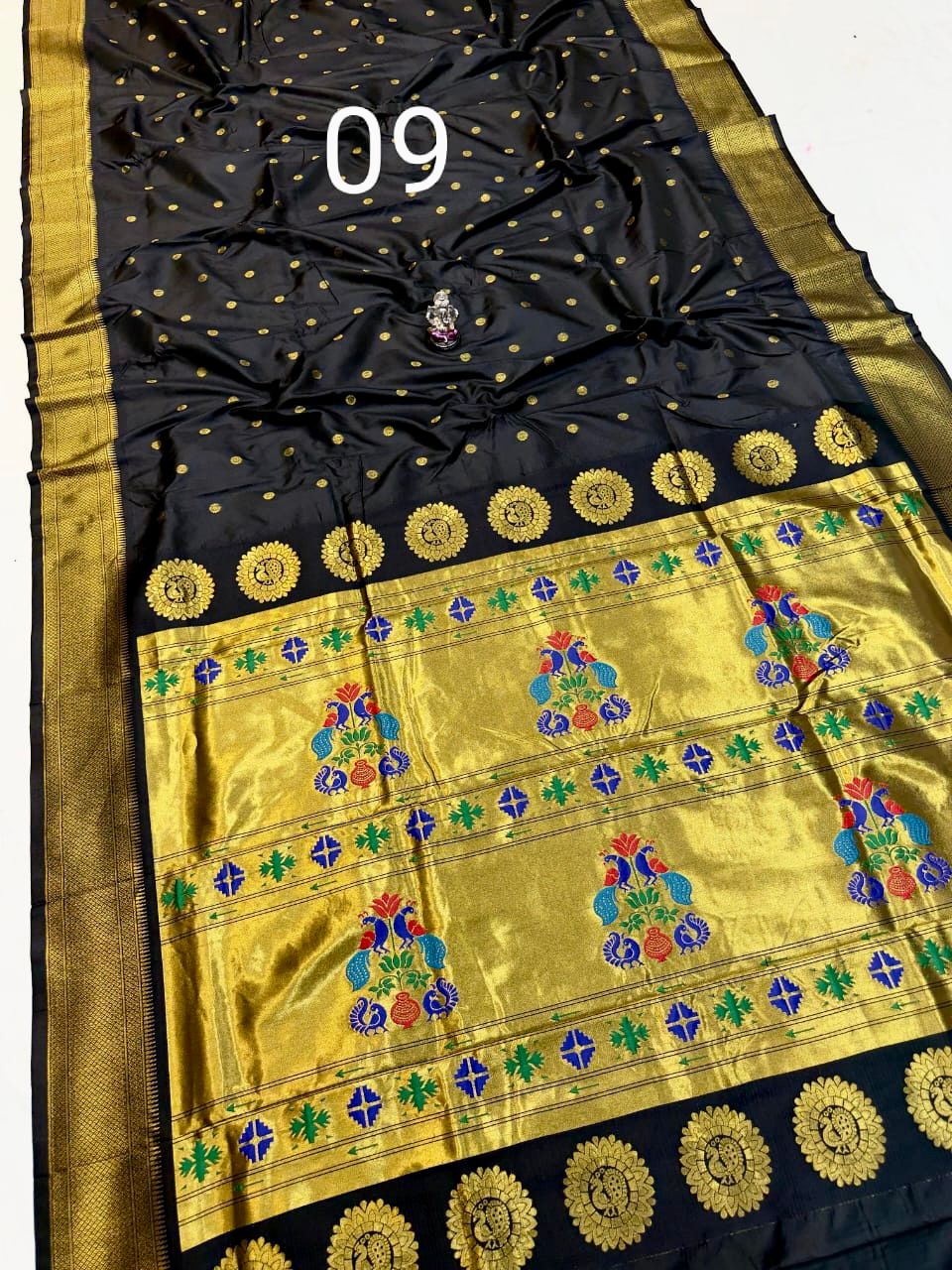 Traditional Peacock Motif Soft Silk Paithani Saree 3500/- + shipping