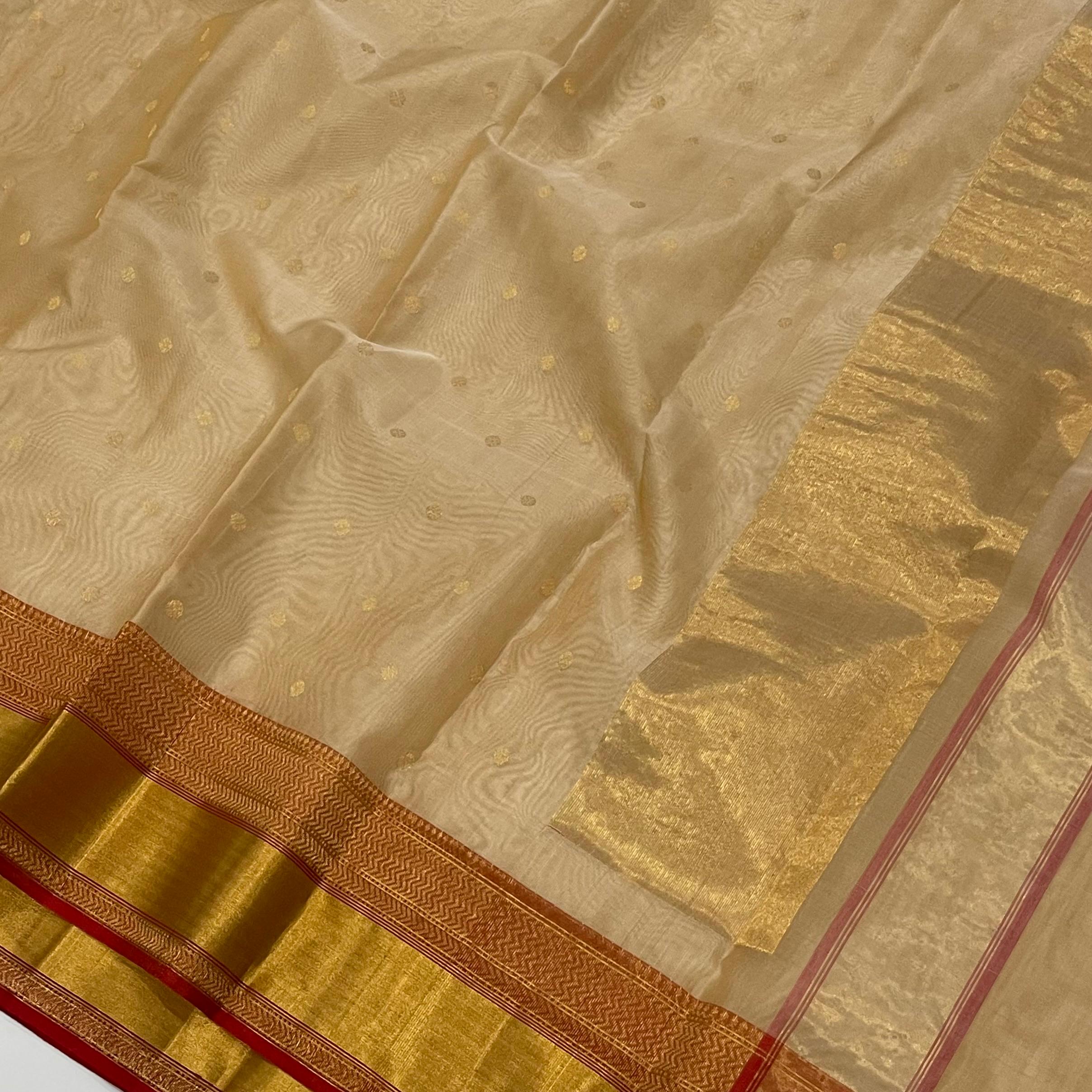 Chanderi Handwoven Handloom Pure Silk Saree 15000/- + Shipping