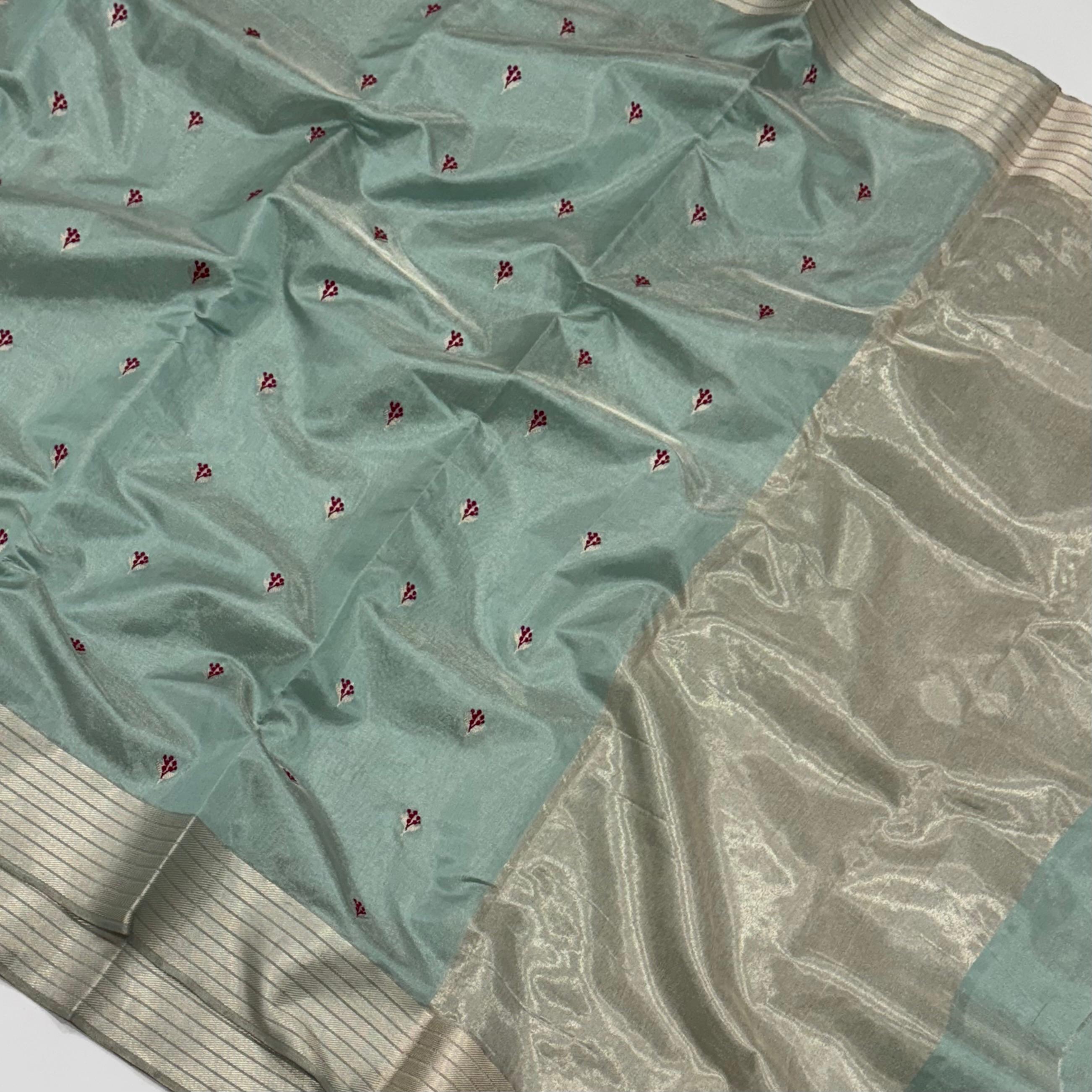 Chanderi Tissu Pattu Silk Saree 16000/- + Shipping