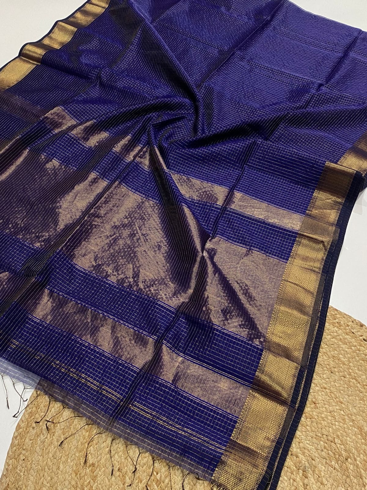 Maheshwari handloom zari border all over checks Sarees 3500/- + Shipping
