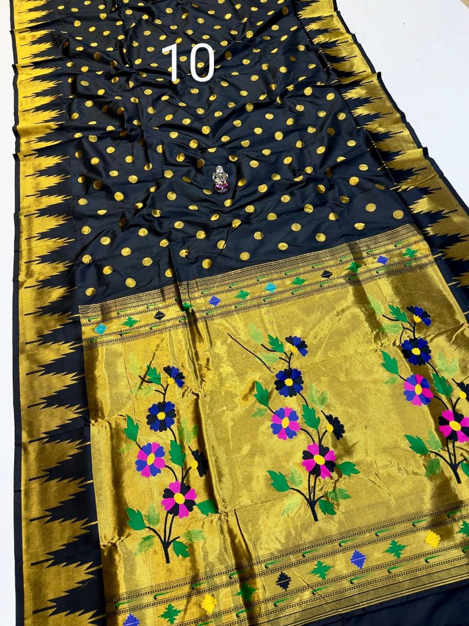 Traditional Peacock Motif Soft Silk Paithani Saree 3500/- + shipping