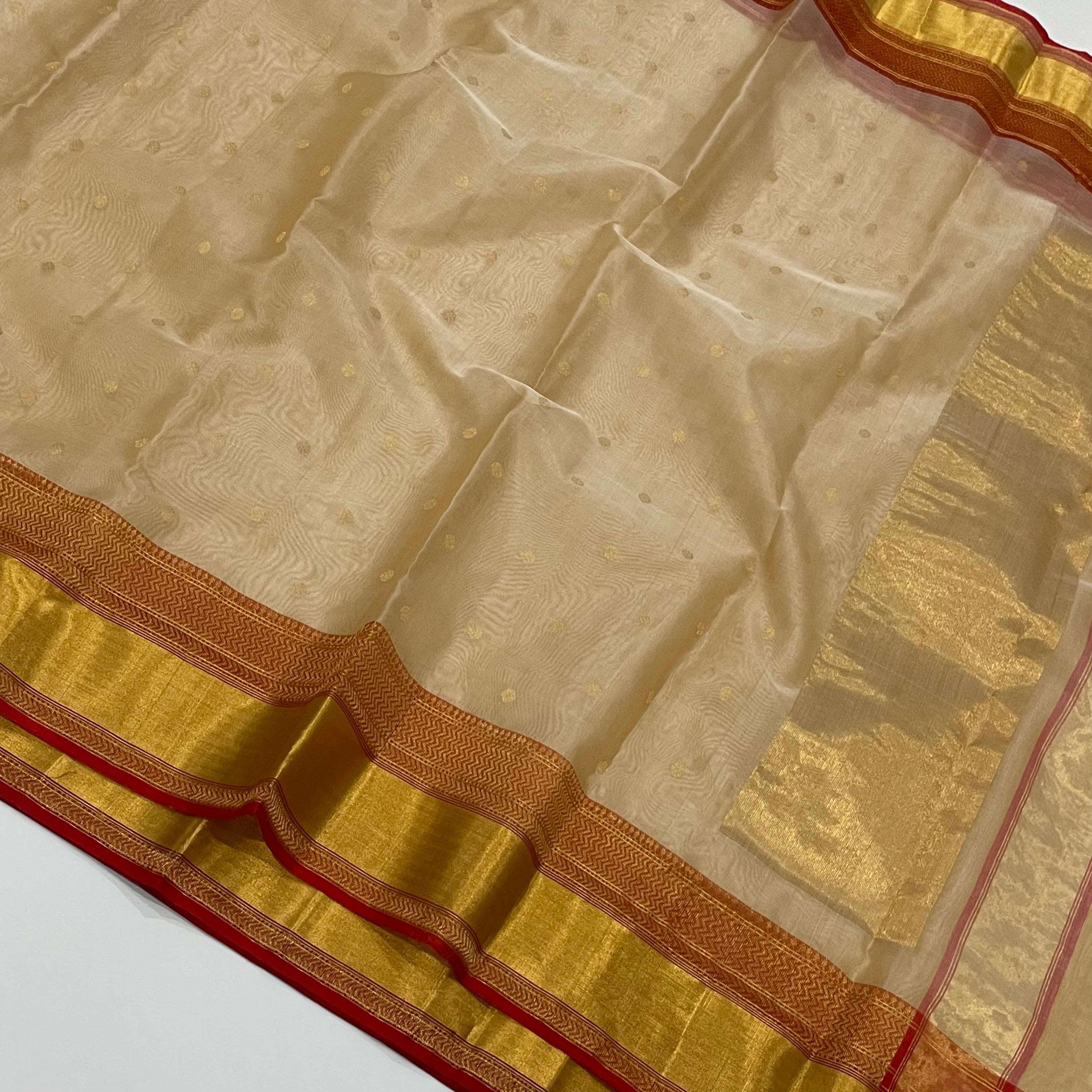 Chanderi Handwoven Handloom Pure Silk Saree 15000/- + Shipping