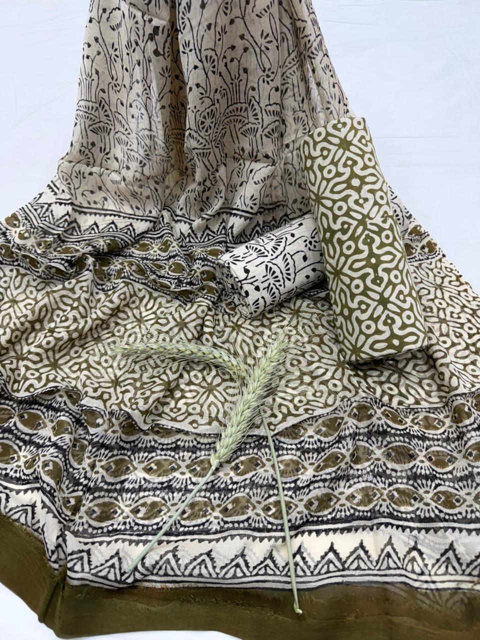 Cotton Block Print Suit 1100/- + shipping