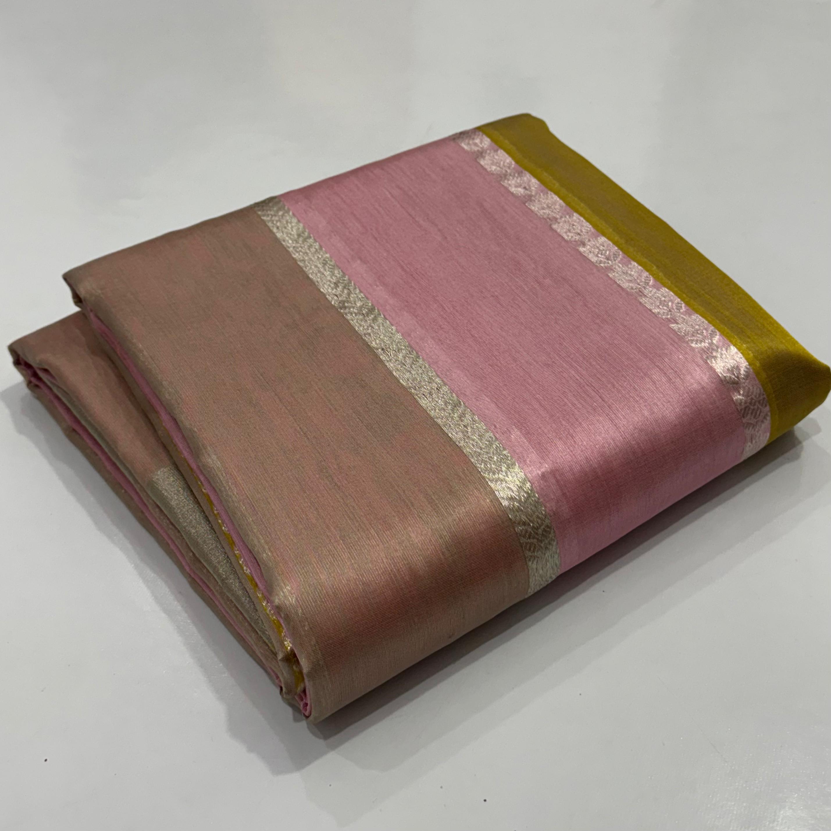 Elegant Chanderi Pattu Silk Saree 11000/- + Shipping