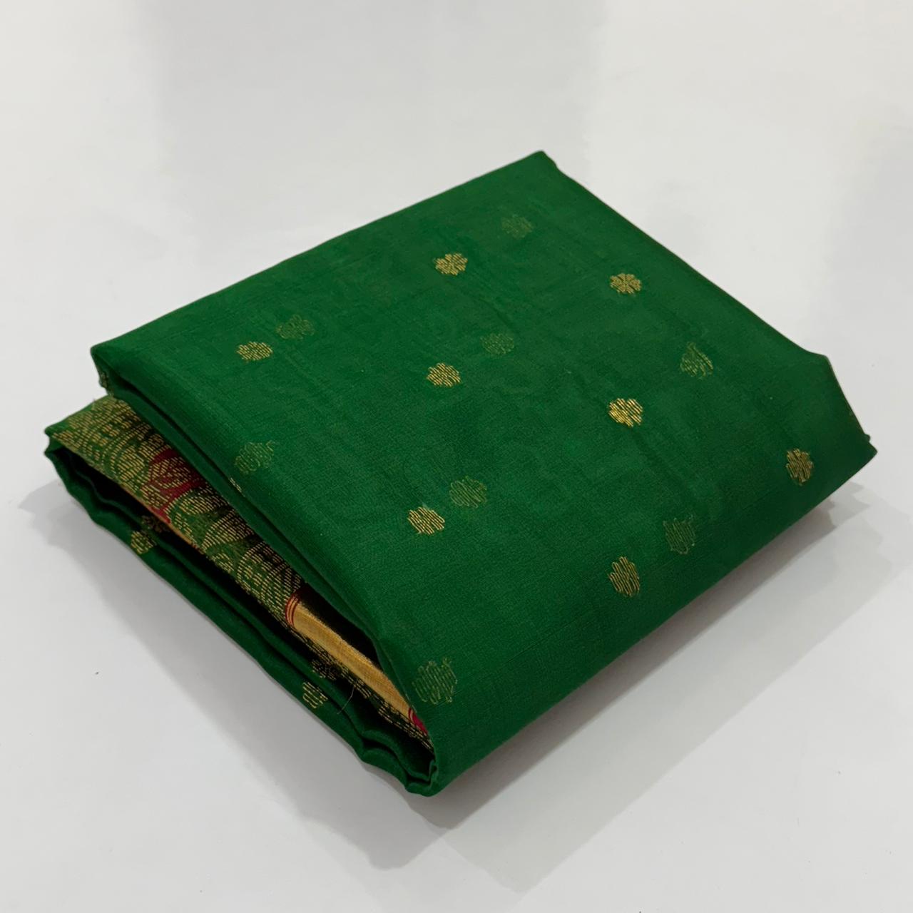 Green Chanderi Handwoven Handloom Silk Saree 15000/- + shipping