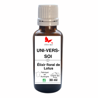 Élixir floral UNI-VERS-SOI- Lotus/ L'Âme-Agie 30 ml