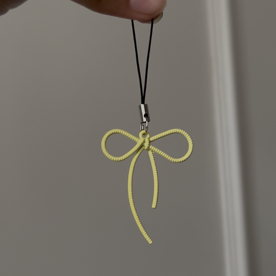 Yellow Bow Phone Charm