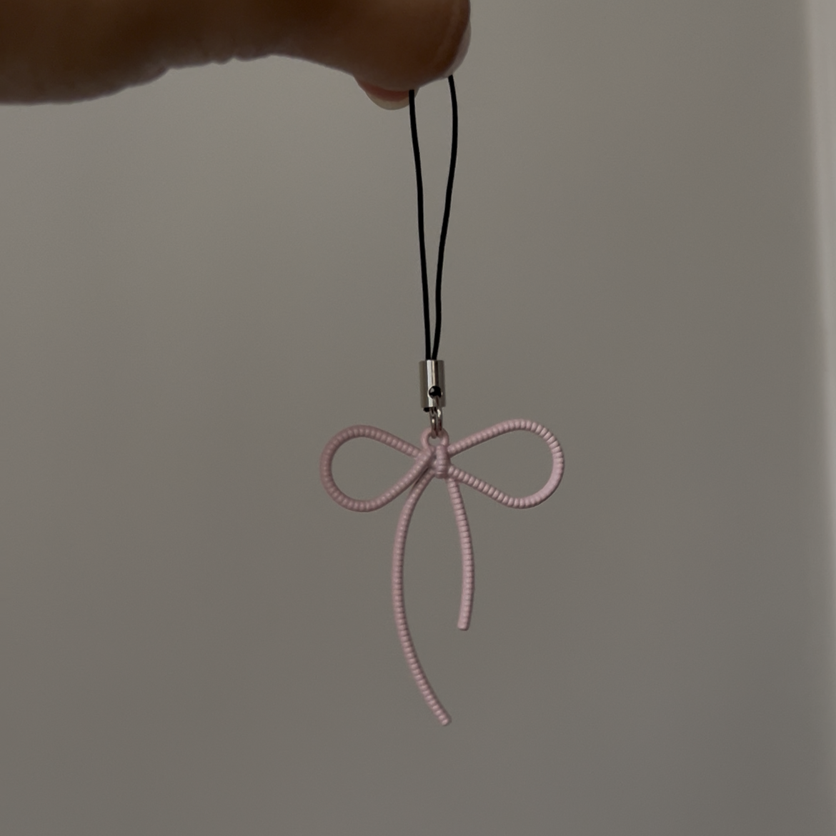 Dark Pink Bow Phone Charm