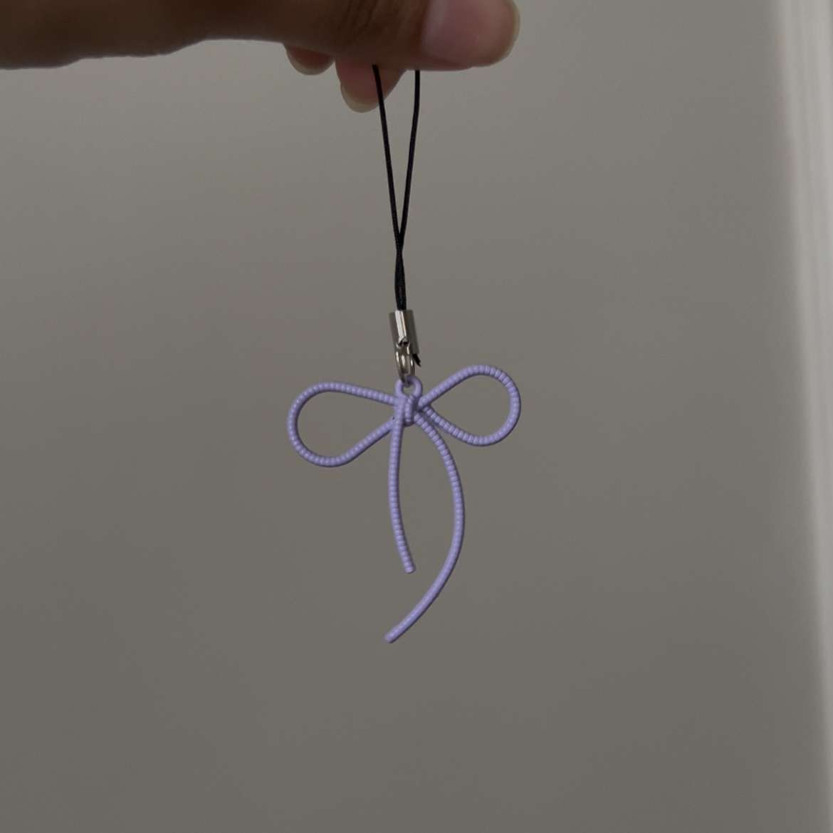 Purple Bow Phone Charm