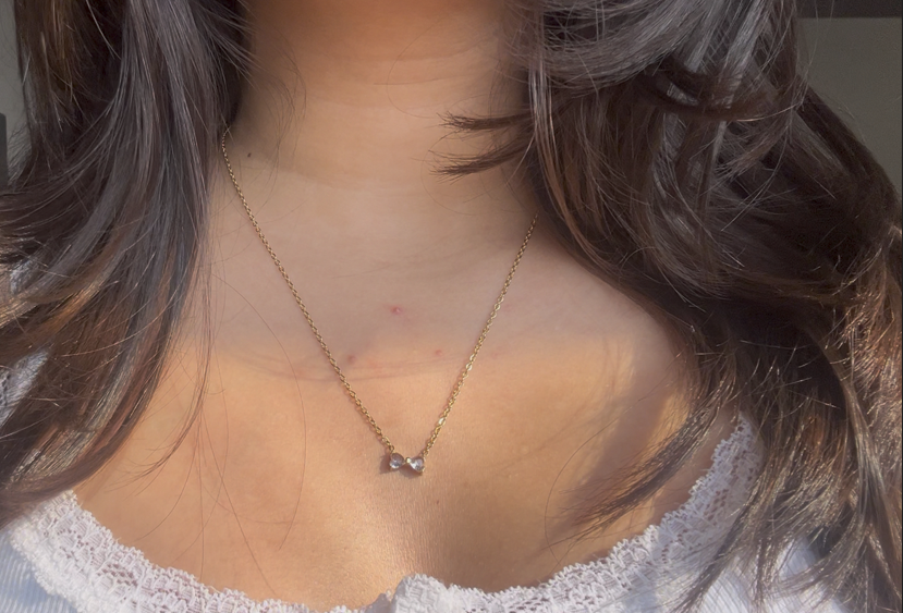 Gold Bow Pendant Necklace