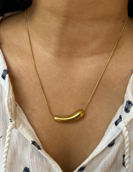Chunky Gold Pendant Necklace