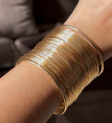 Gold bangle bracelet