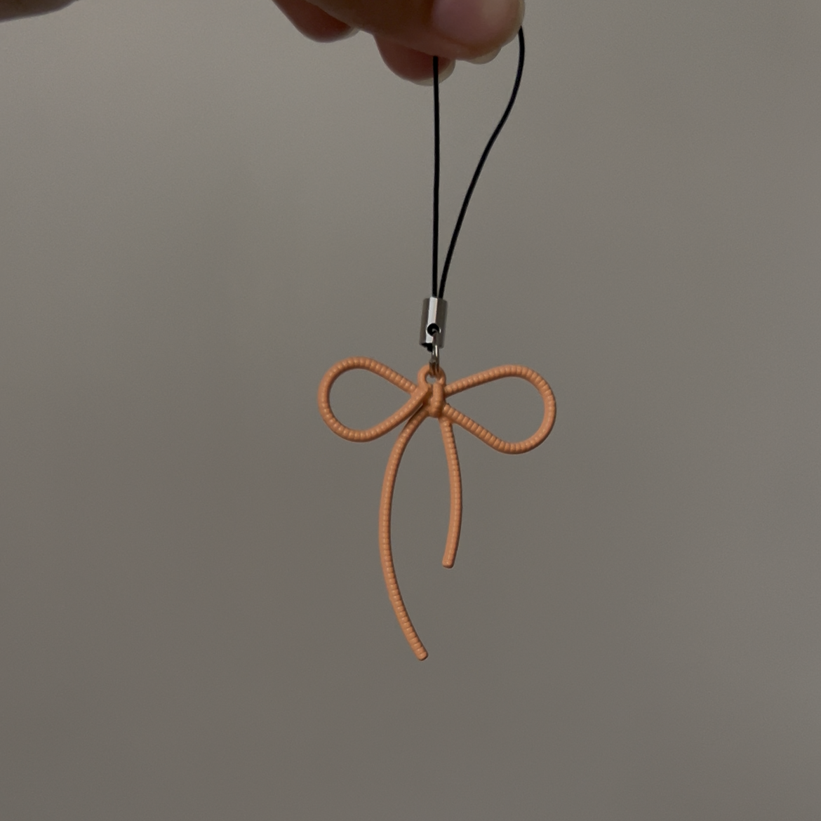 Orange Bow Phone Charm