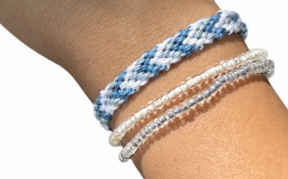 Chevron Bracelet with Beads