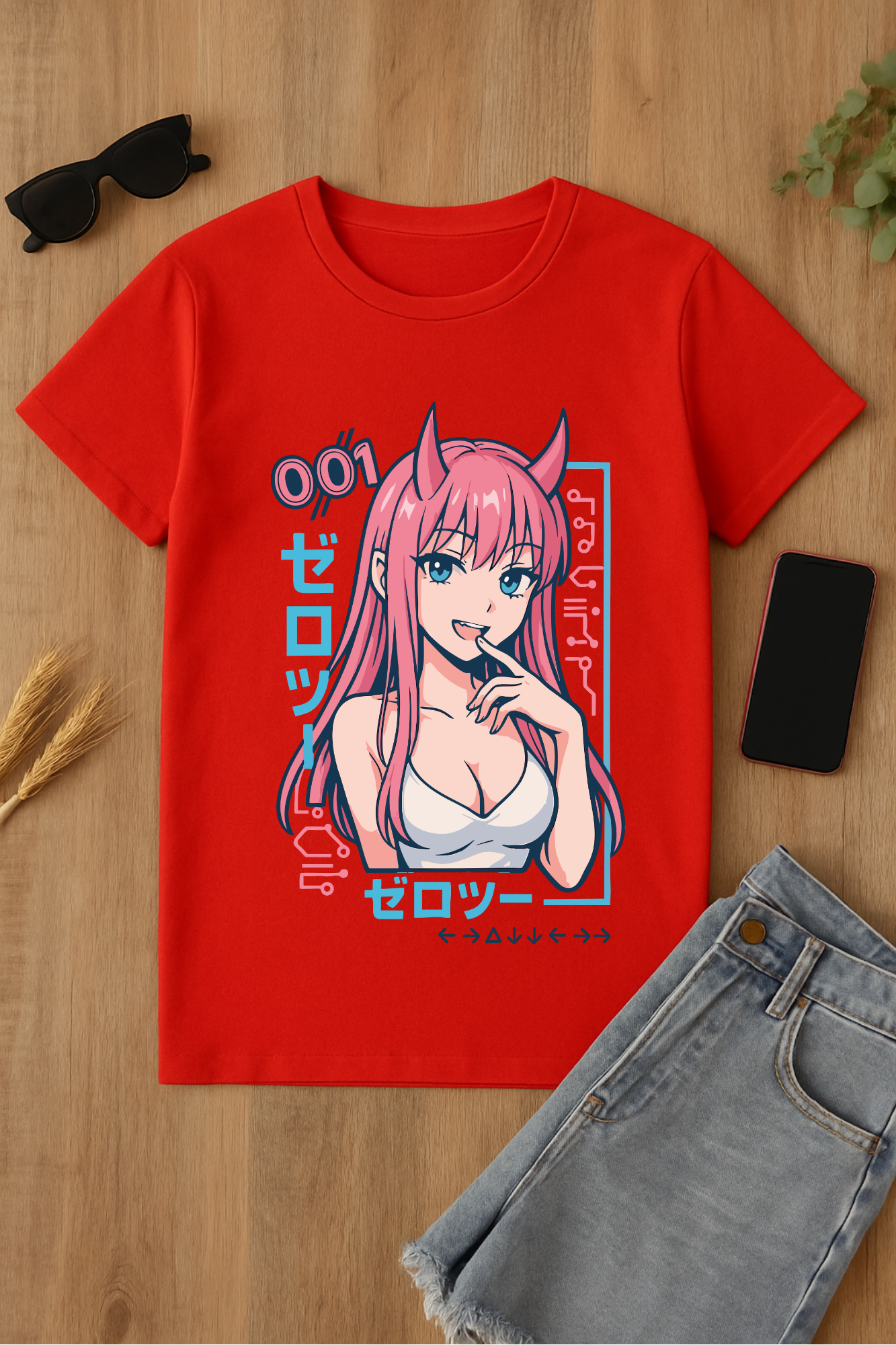 Camiseta anime roja