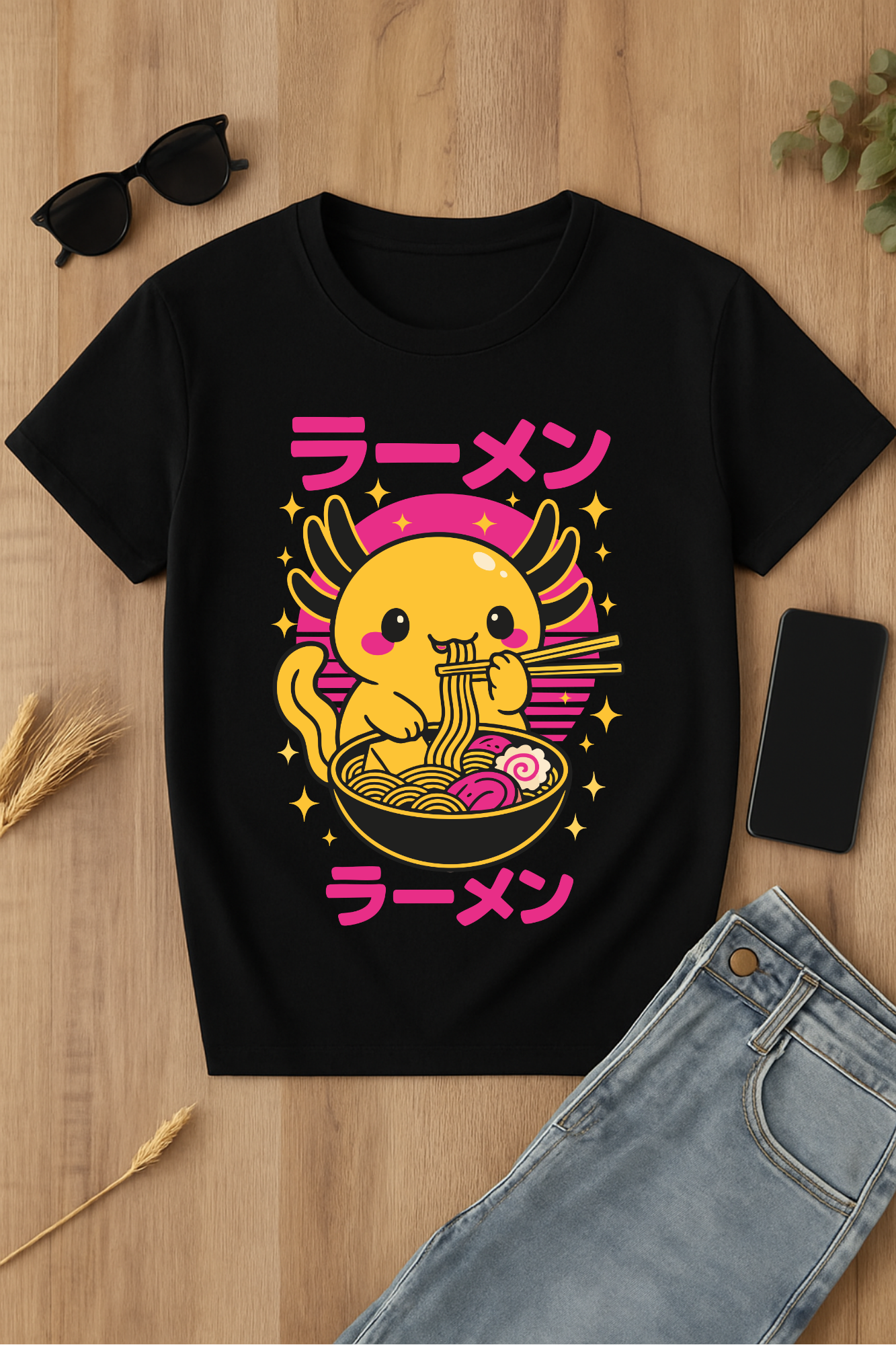 Camiseta de ramen kawaii