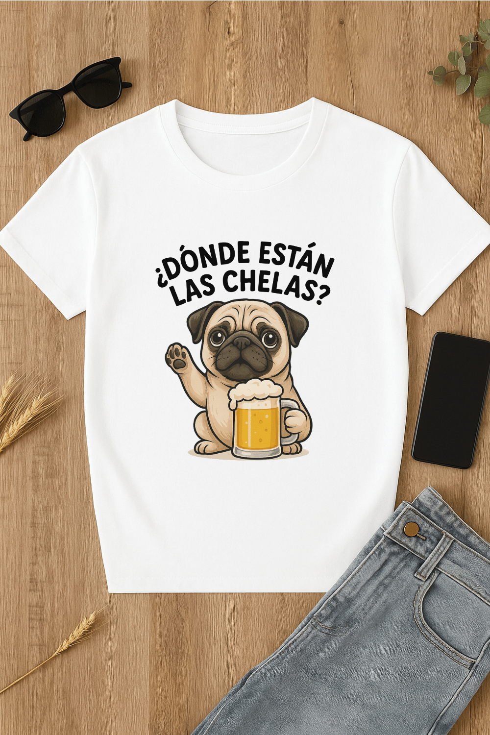 Camiseta de perro con cerveza