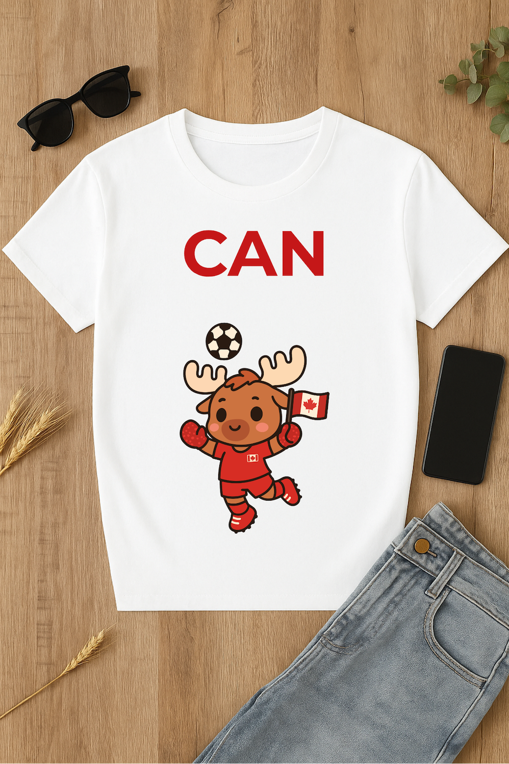 Camiseta CAN moose futbolista