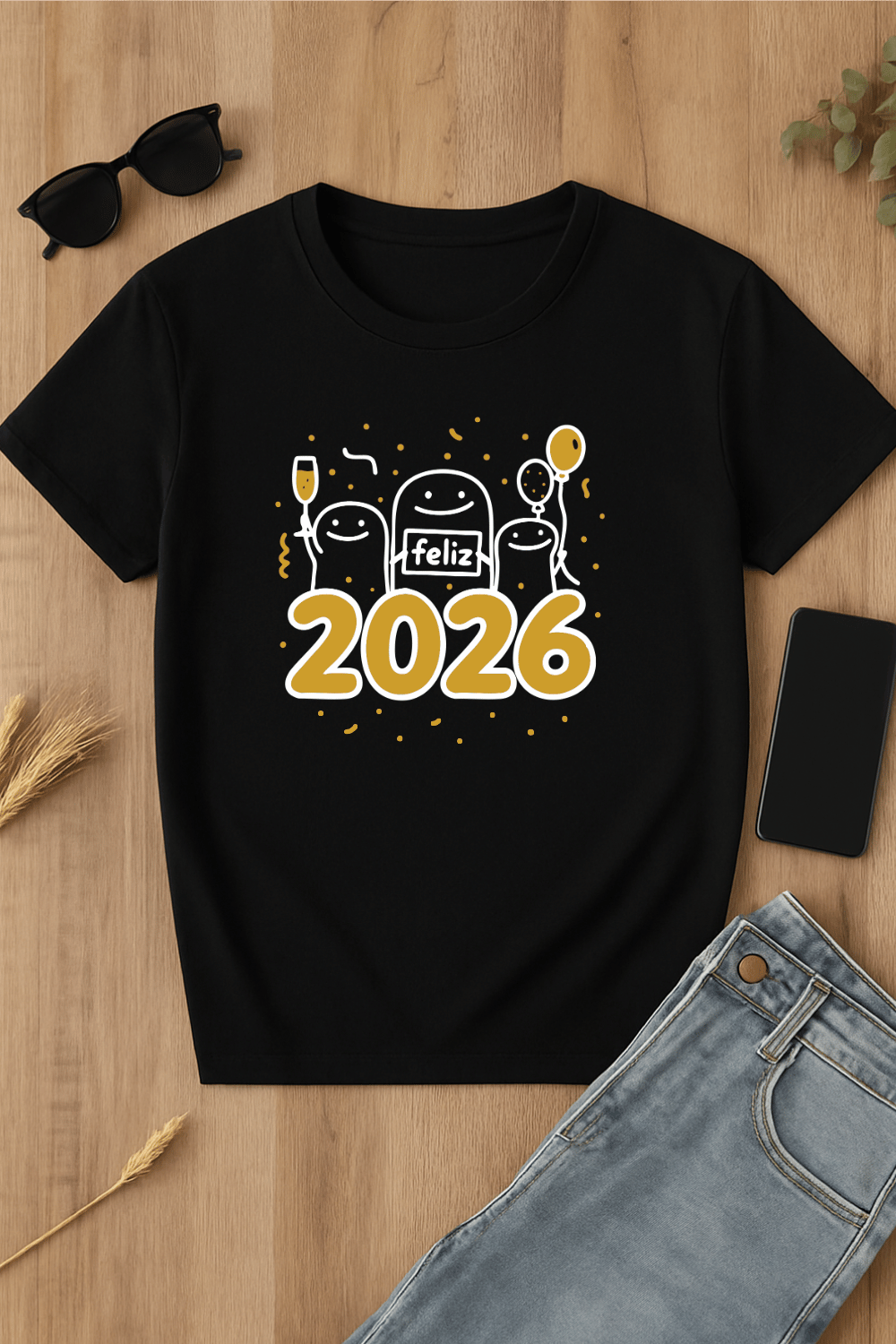 Camiseta Feliz 2026