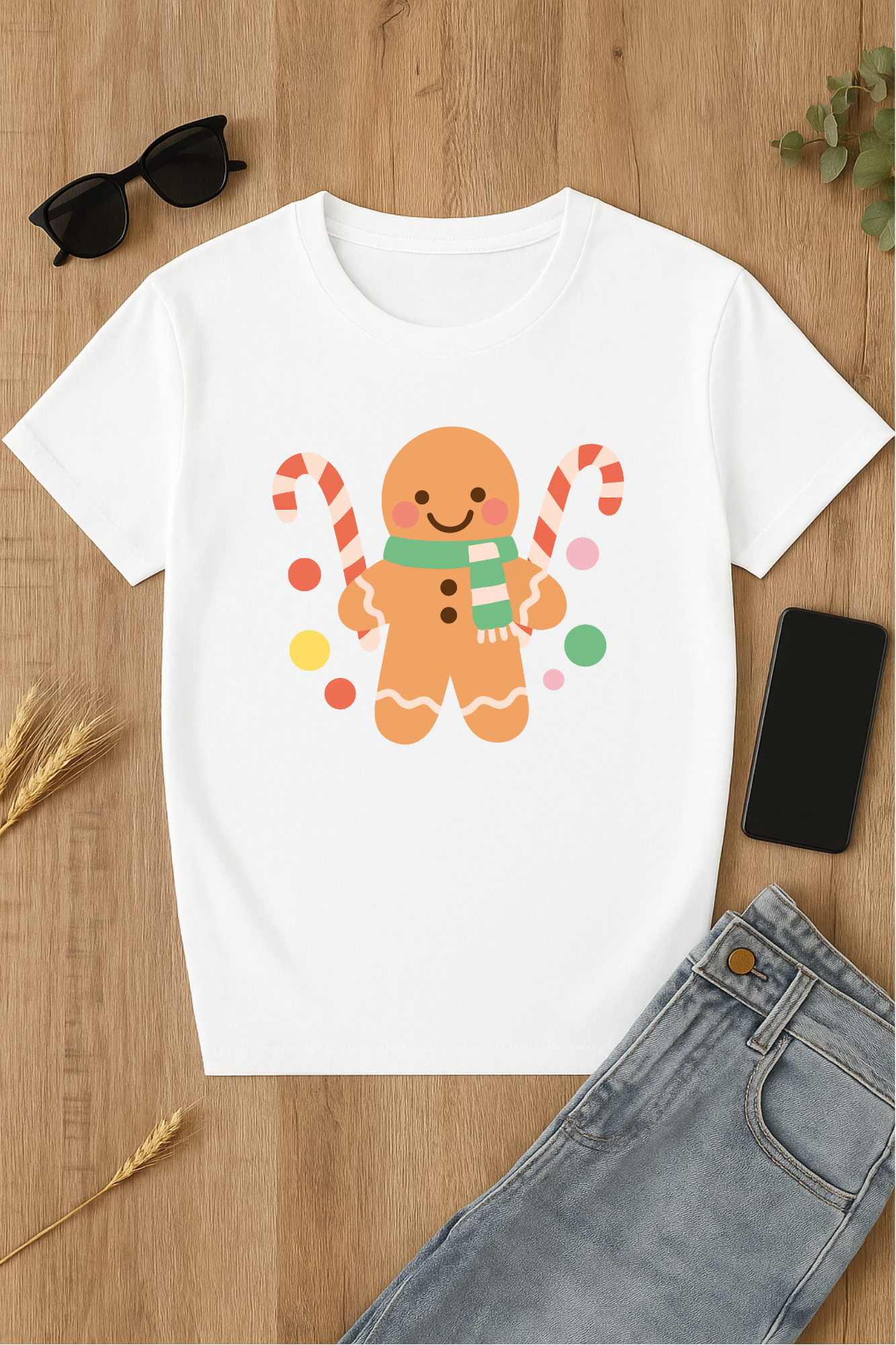 Camiseta de muñeco de jengibre