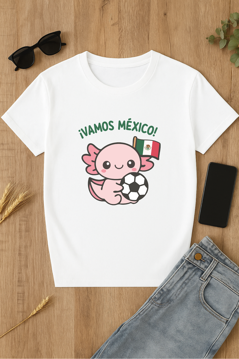 Camiseta axolote futbolista