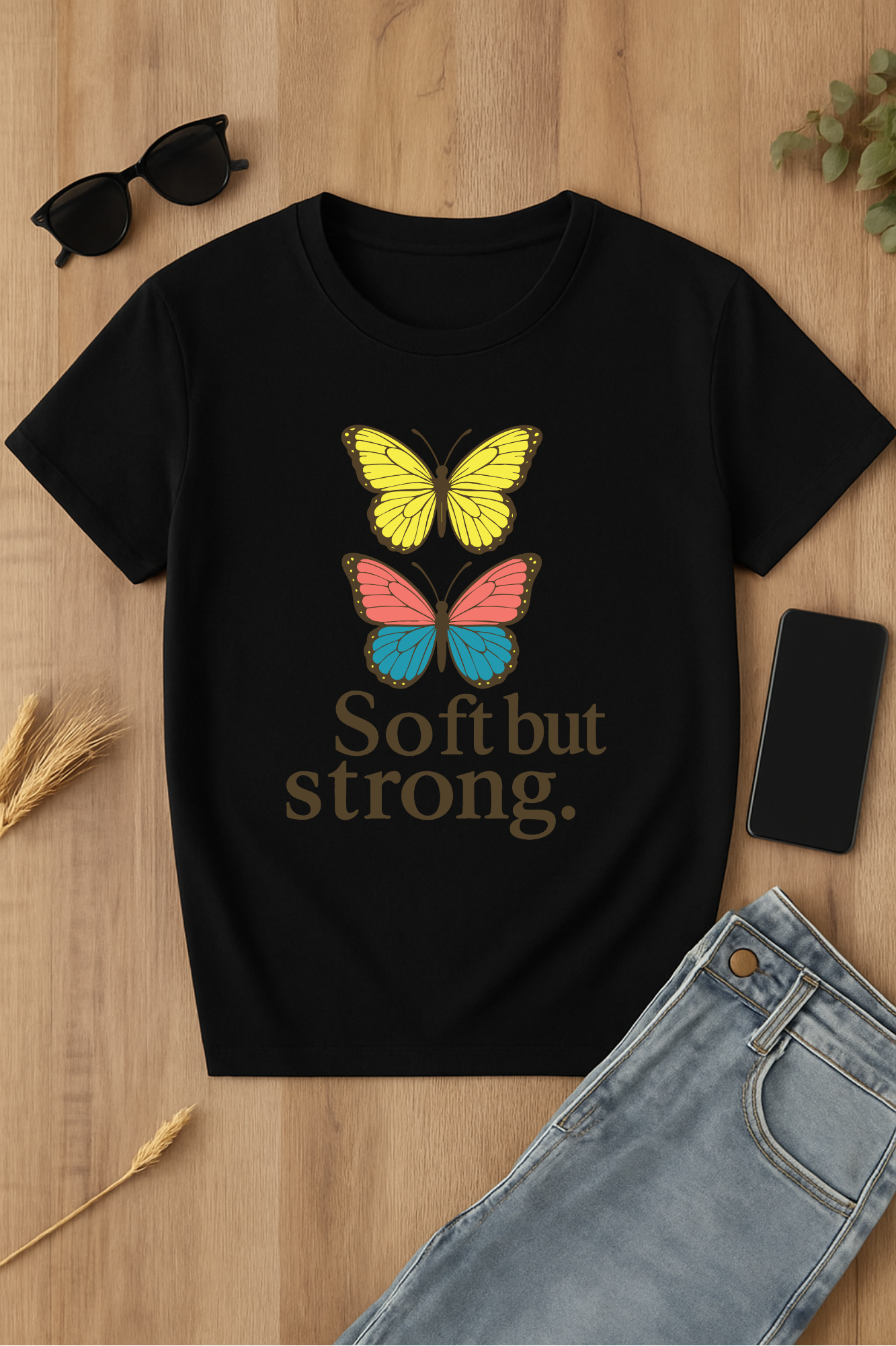 Camiseta con mariposas