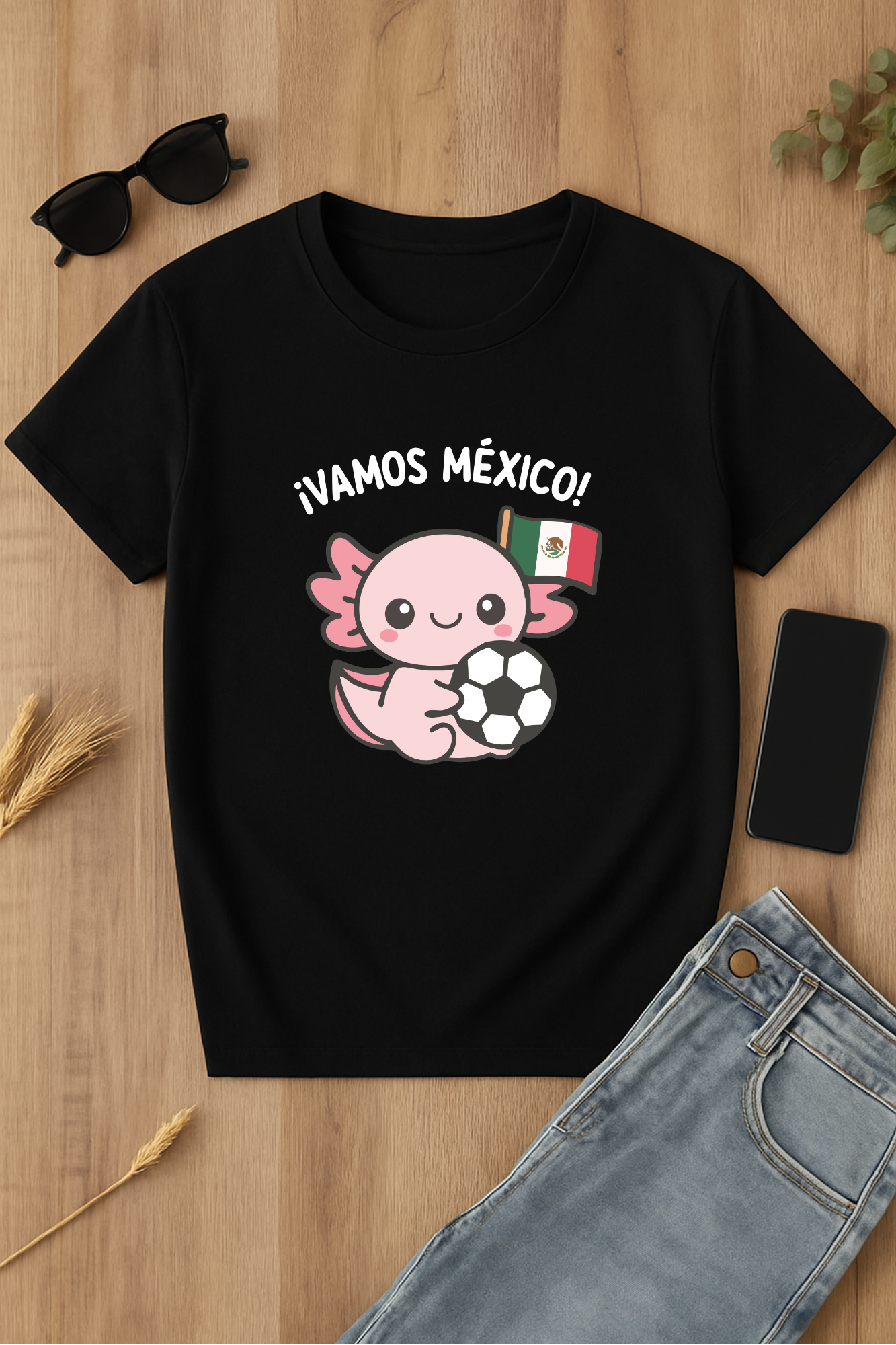 Camiseta axolote futbolista