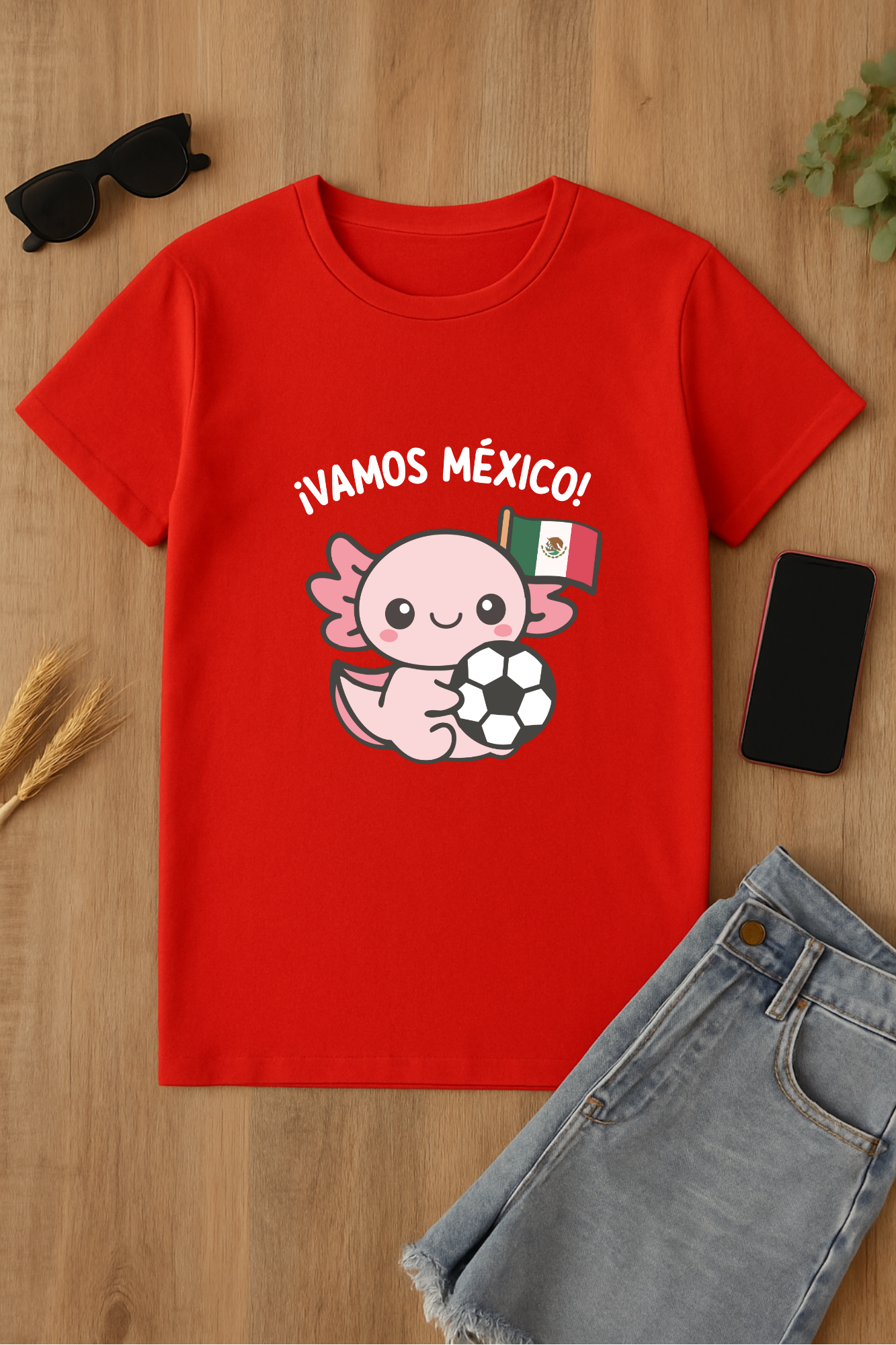Camiseta roja ‘¡Vamos México!’