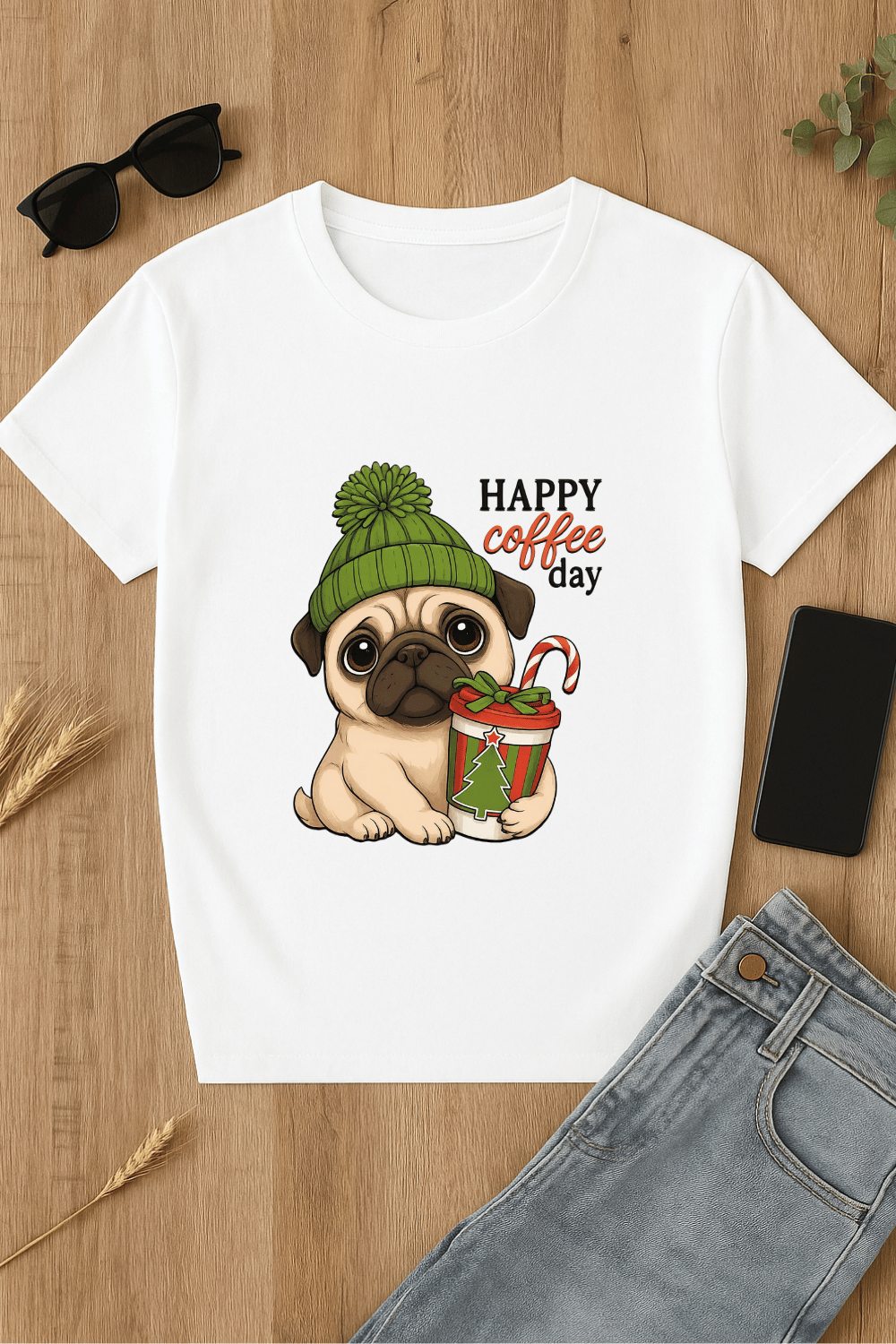 Camiseta de perro con diseño de café