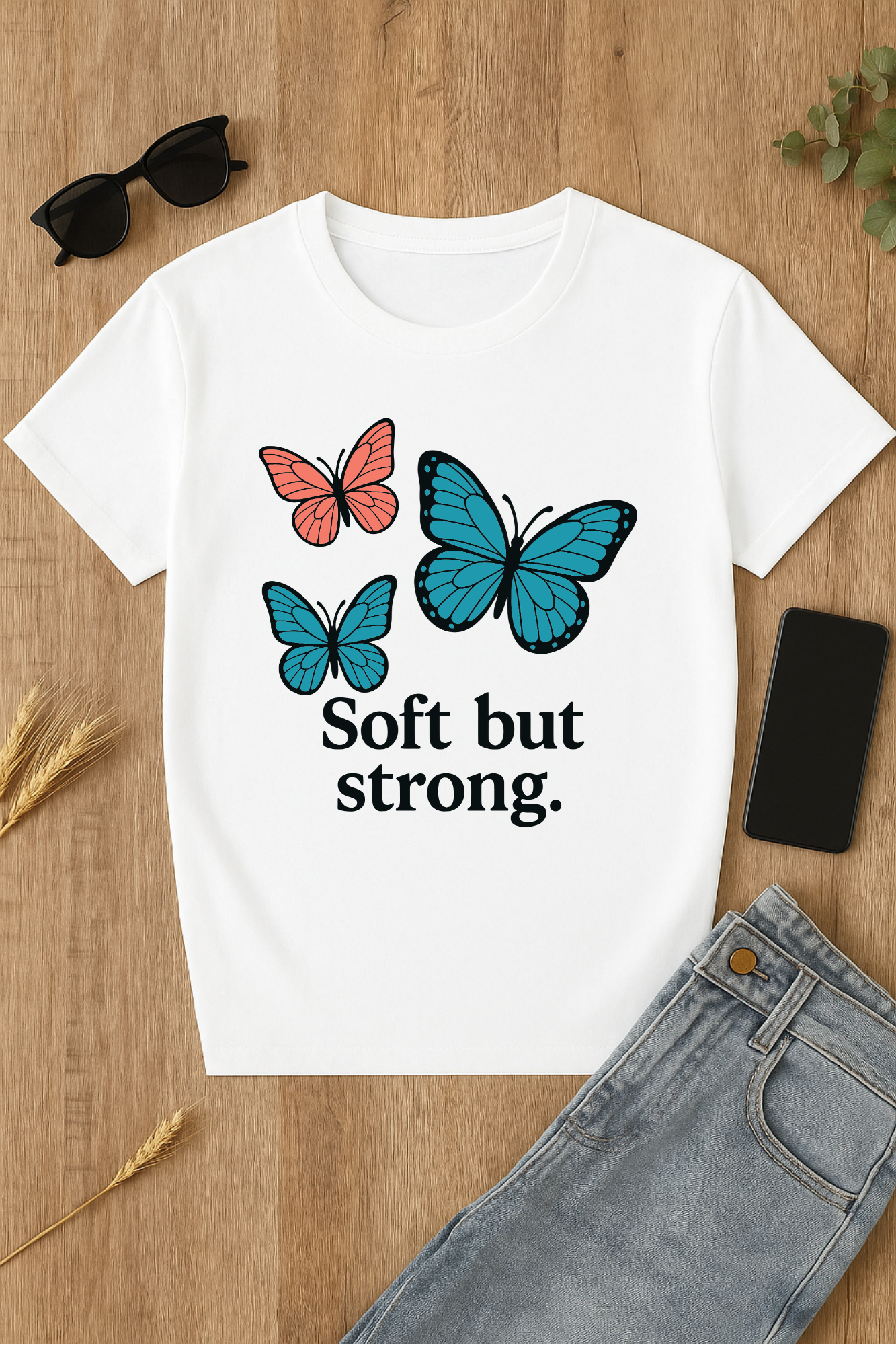 Camiseta con mariposas