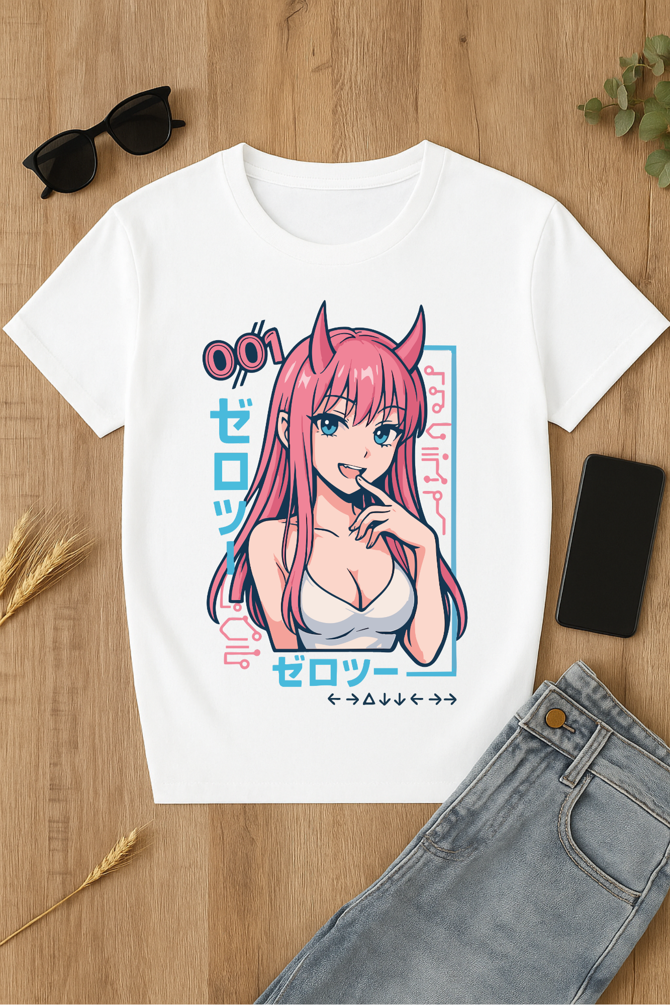 Camiseta de anime Zero Two