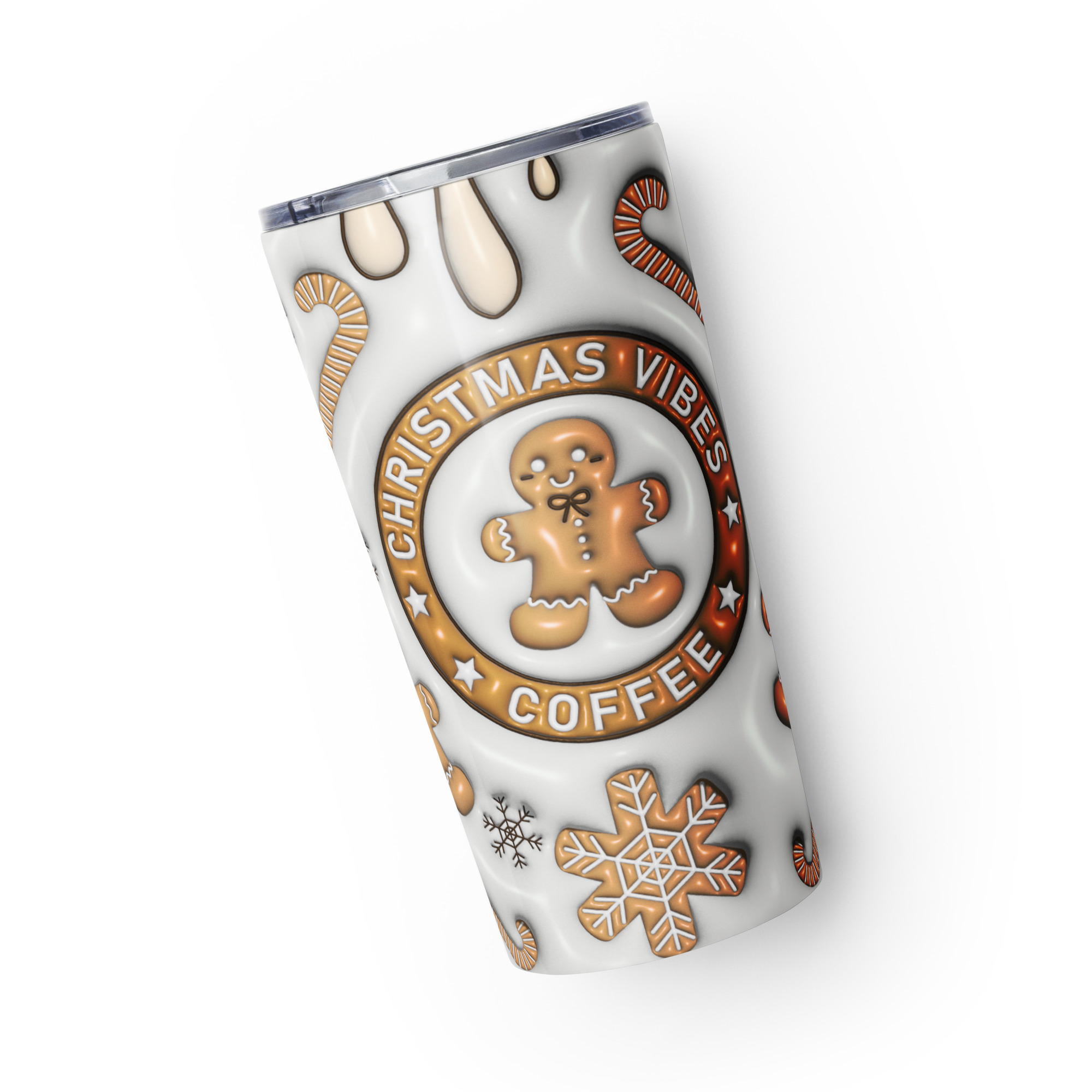Christmas Vibes Gingerbread Tumbler