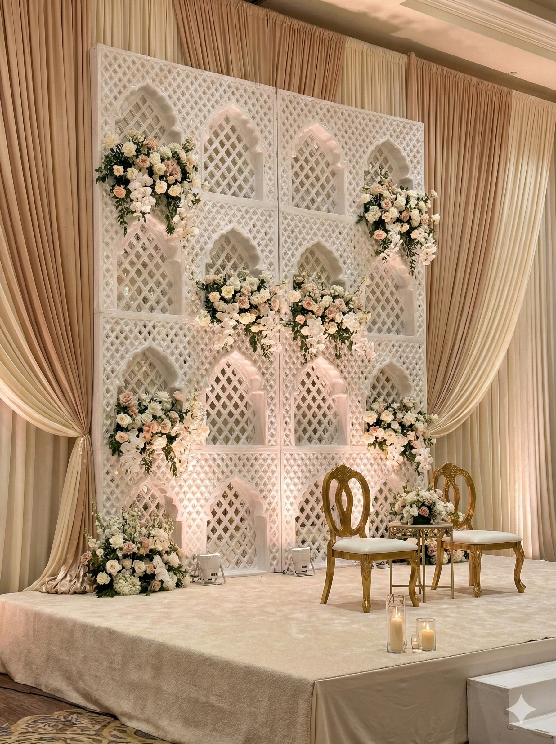 Elegant Wedding Stage Decor panle