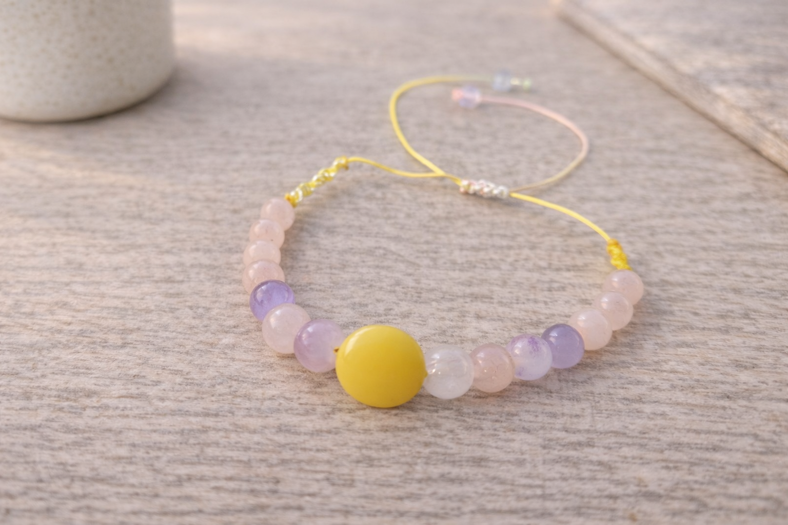 Brățară Energia Optimismului – Talisman cu Jad și Cuarț Roz