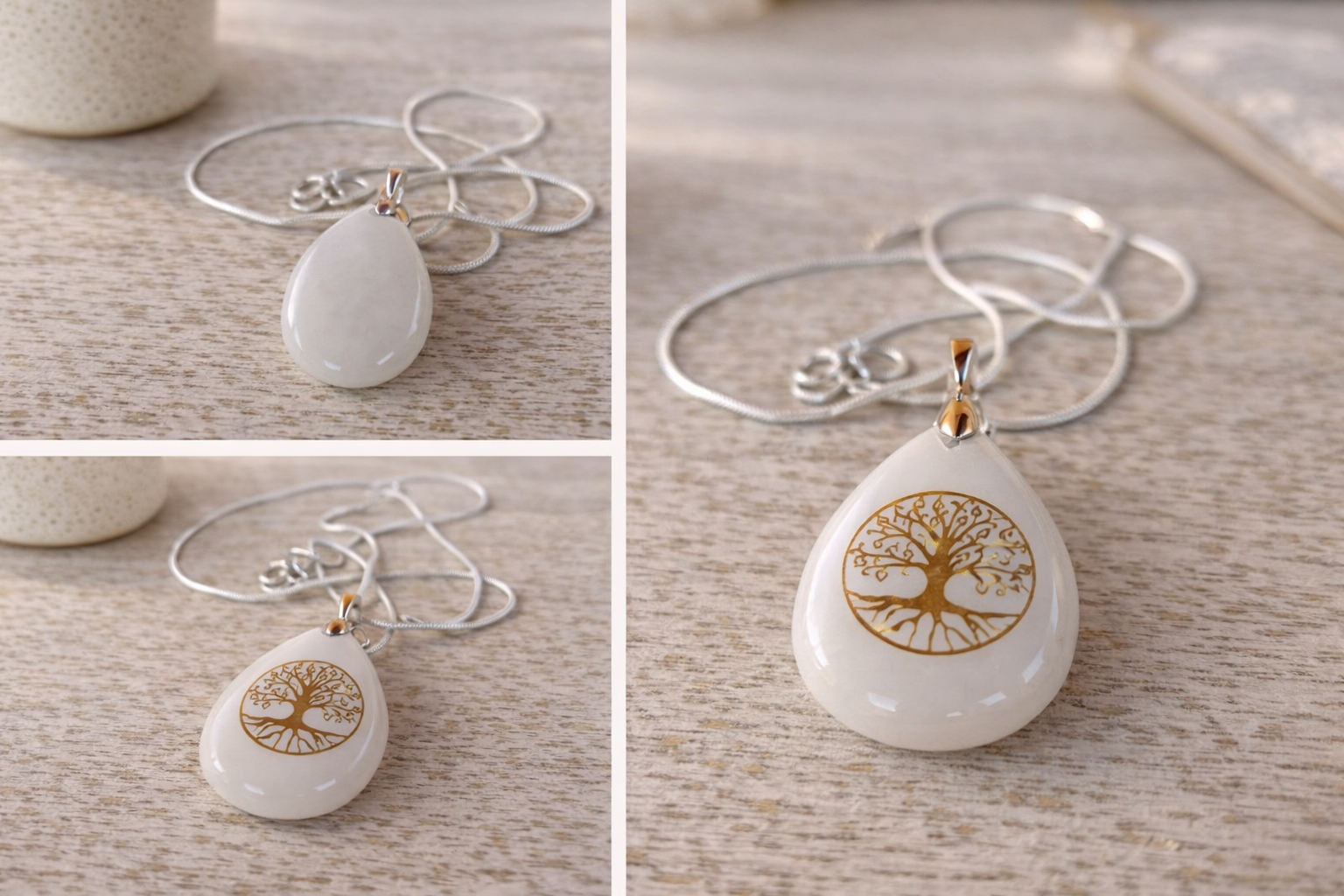 Colier Copacul Clarității – Talisman Cuarț Alb