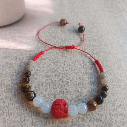 Brățară Forță și Intuiție – Talisman cu Labradorit și Ochi de Tigru