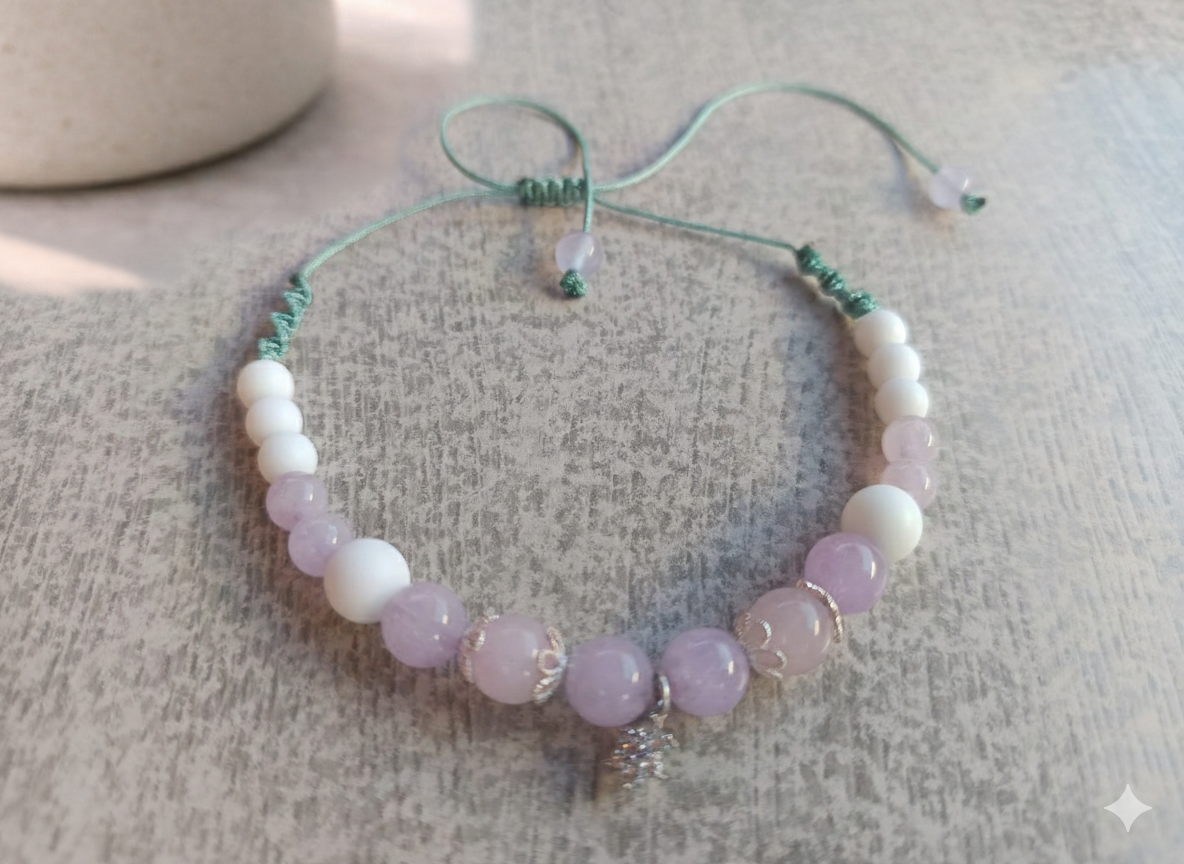 Brățară Delicatețe de Primăvară – Talisman cu Agate și Cuarț Roz