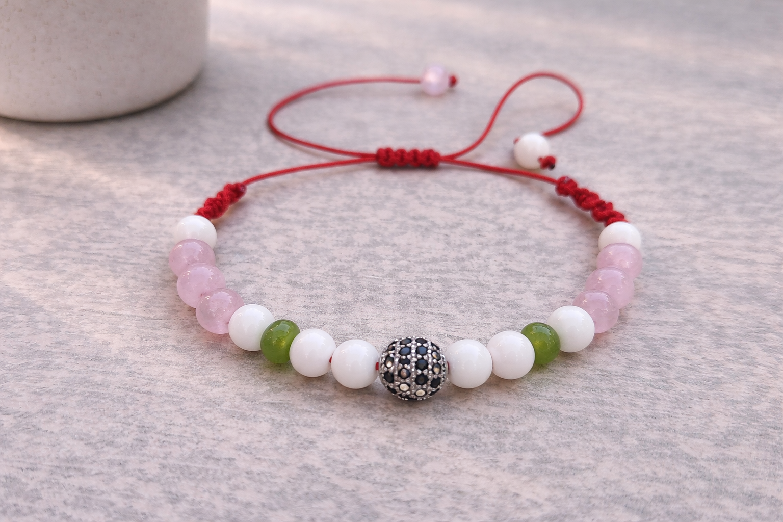 Brățară Armonie Discretă – Talisman cu Agate si Cuarț Roz