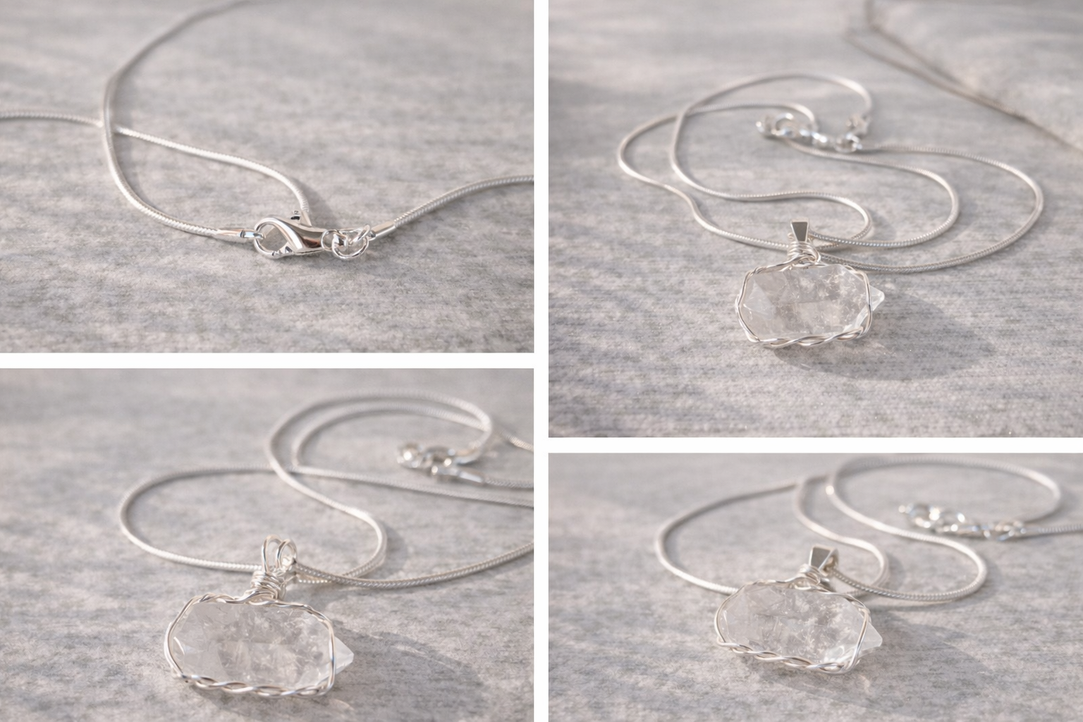 Colier Mister de Gheață – Talisman Unicat din Cuarț Natural Brut