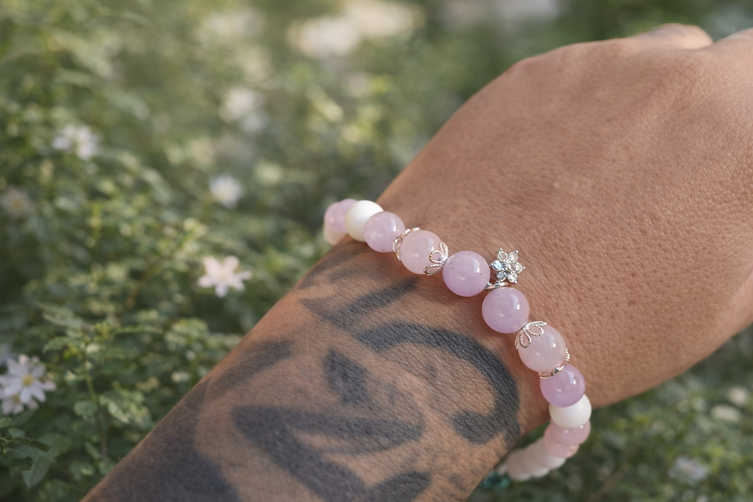 Brățară Delicatețe de Primăvară – Talisman cu Agate și Cuarț Roz